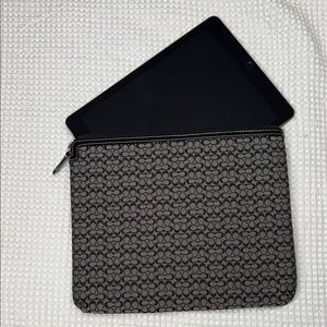 Coach Gray Patterned Tablet Sleeve